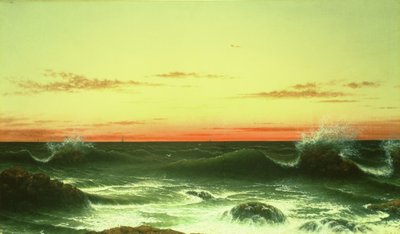 Havbilde: Solnedgang, 1861 av Martin Johnson Heade