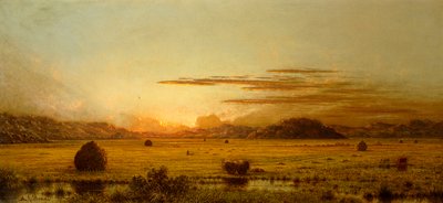 Soloppgang, Hoboken Meadows, ca. 1875-1885 av Martin Johnson Heade