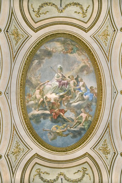 La Sapienza, taket på Salone d Onore eller Sala Napoleonica, 1777 av Martin Knoller