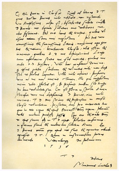 Brev fra Martin Luther til Thomas Cromwell, 9. april 1536 av Martin Luther