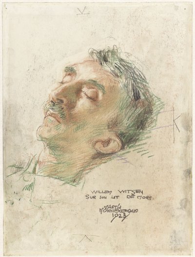 Willem Witsen på dødsleiet Willem Witsen sur son lit de mort (tittel på objekt) av Martin Monnickendam