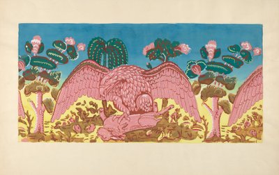 Bandbox Design Eagle and Rabbit, ca. 1936. av Martin Partyka
