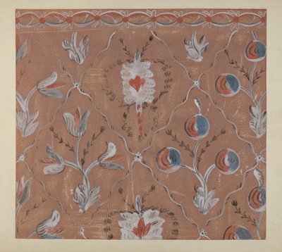 Håndmalt veggdetalj, ca. 1939. av Martin Partyka