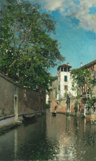 Kanal i Venezia, ca. 1880 (olje på lerret) av Martín Rico y Ortega