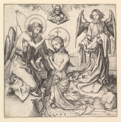Kristi dåp, ca. 1470-1474. av Martin Schongauer