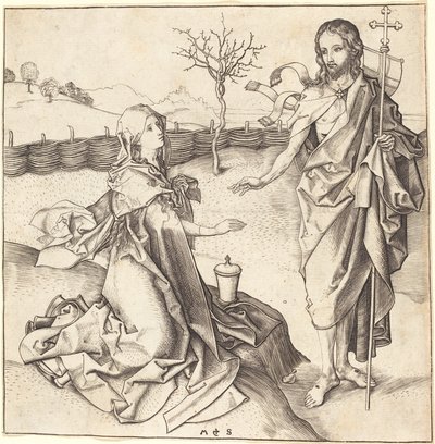 Kristus viser seg for Maria Magdalena av Martin Schongauer