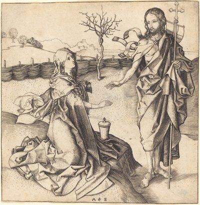 Kristus viser seg for Maria Magdalena av Martin Schongauer