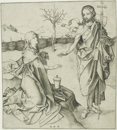 Kristus viser seg for Magdalen — Noli Me Tangere av Martin Schongauer