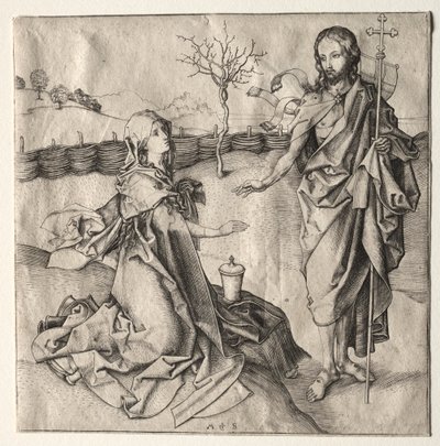 Kristus viser seg for Magdalen av Martin Schongauer