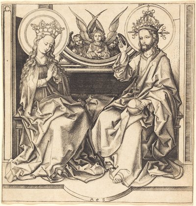 Kristus velsigner jomfruen av Martin Schongauer
