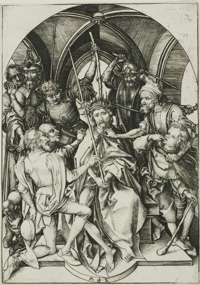 Kristus kronet med torner, fra The Passion av Martin Schongauer