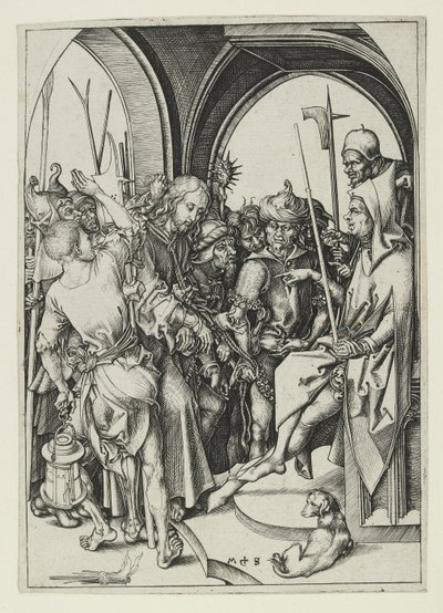 Kristus før Annas, slutten av 1400-tallet av Martin Schongauer