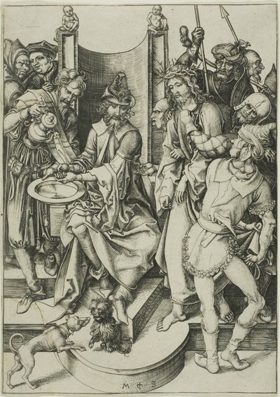 Kristus før Pilatus, fra The Passion av Martin Schongauer