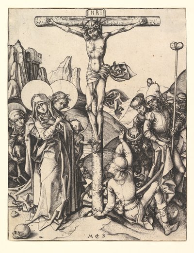 Korsfestelse, ca. 1435-1491. av Martin Schongauer