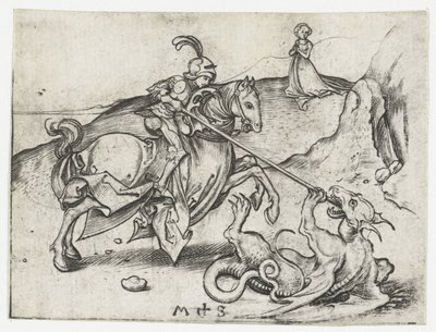 Saint George og dragen av Martin Schongauer
