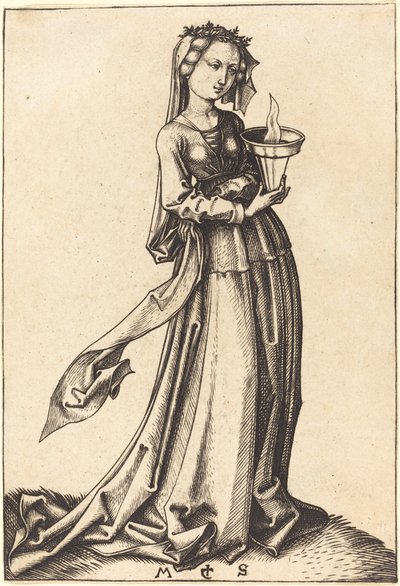 Fjerde kloke jomfru av Martin Schongauer