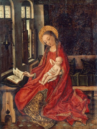 Madonna med barn i rommet, av Martin Schongauer (cirka 1430-1491) av Martin Schongauer