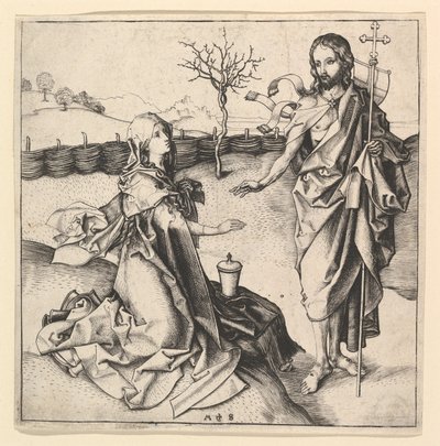 Noli me Tangere, ca. 1435-1491. av Martin Schongauer