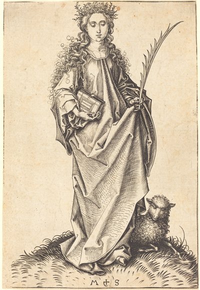 Sankt Agnes av Martin Schongauer