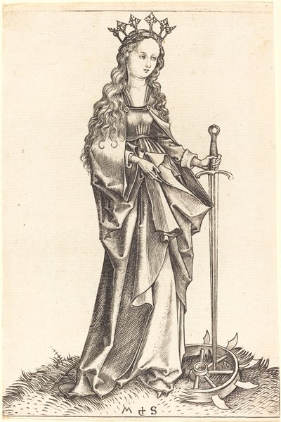 Den hellige Katarina av Alexandria av Martin Schongauer