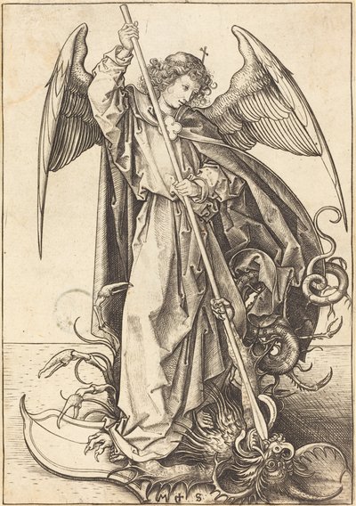 Saint Michael dreper dragen av Martin Schongauer