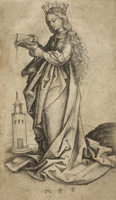 St. Barbara av Martin Schongauer