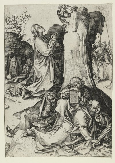 The Agony in the Garden, slutten av 1400-tallet av Martin Schongauer