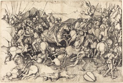 Slaget ved Saint James ved Clavijo av Martin Schongauer
