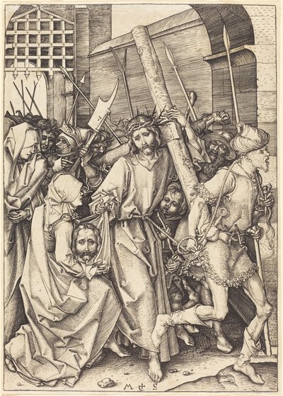 Korsbæringen med Saint Veronica av Martin Schongauer