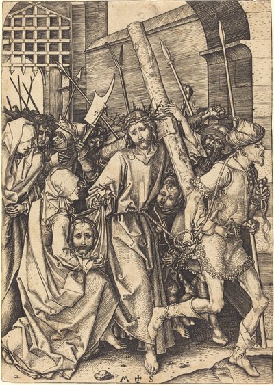 Korsbæringen med Saint Veronica av Martin Schongauer