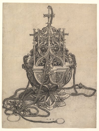 Røkelseskaret, ca. 1435-1491. av Martin Schongauer