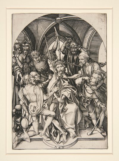 The Crowning with Thorns, fra serien The Passion av Martin Schongauer