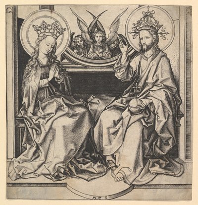 Jomfruens trone, ca. 1435-1491. av Martin Schongauer