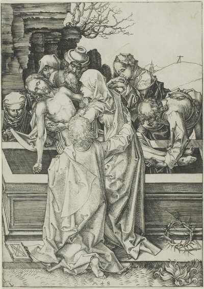 Gravleggingen, fra The Passion av Martin Schongauer