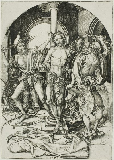 The Flagelation, fra The Passion av Martin Schongauer