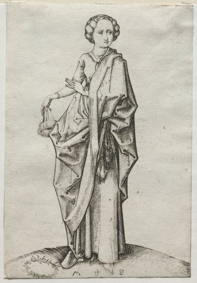 Den fjerde av de tåpelige jomfruer av Martin Schongauer