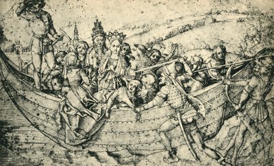 Martyrdommen til Saint Ursula og hennes følgesvenner, c1450, 1943. av Martin Schongauer