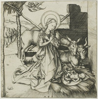 Fødselen, fra Kristi liv av Martin Schongauer