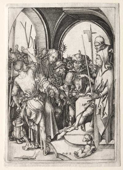 Lidenskapen: Kristus før Annas av Martin Schongauer