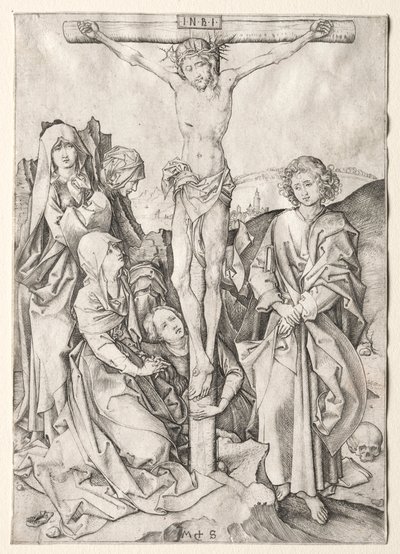 Lidenskapen: Kristus på korset. av Martin Schongauer