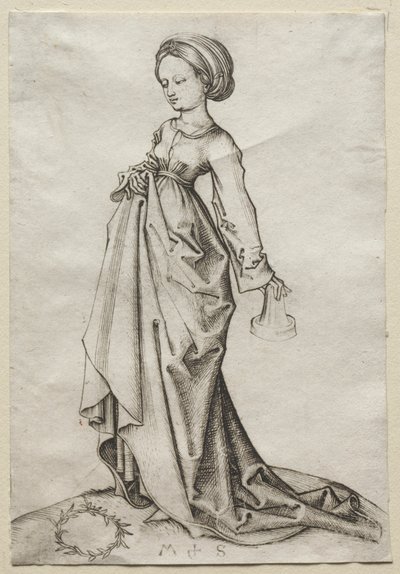 Den andre av de tåpelige jomfruer av Martin Schongauer