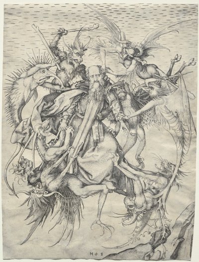 Fristelsen til St. Antonius av Martin Schongauer