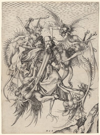 St. Anthonys trengsler av Martin Schongauer