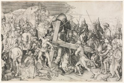 Bæringen av korset. av Martin Schongauer