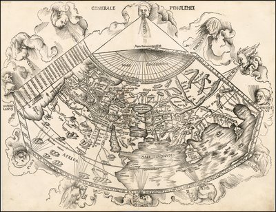 1513 Ptolemaisk verdenskart av Martin Waldseemüller av Martin Waldseemuller