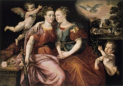 Fred og rettferdighet, 1500-tallet. av Maarten de Vos