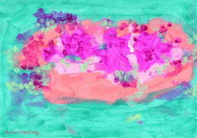Blomsterkurv med roser av Martina Konitzky