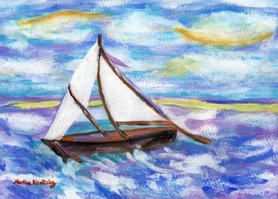 Fiskebåten (hyllest til Vincent van Gogh) av Martina Konitzky