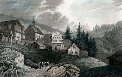 Maria Schnee-kirken, Rigi, Sveits, 1850. av Martini