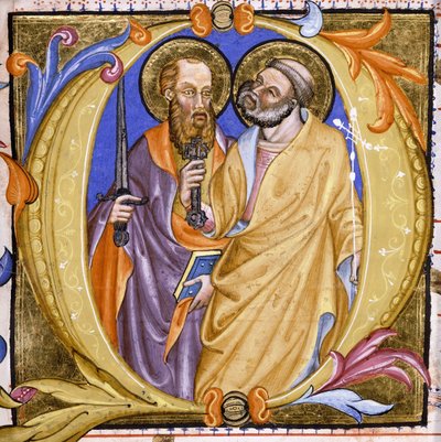 De hellige Peter og Paulus, ca. 1400 av Martino de Bartolomeo